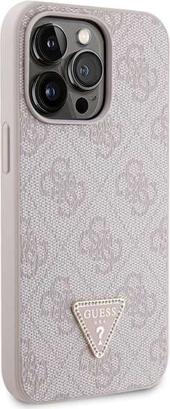 Mbështjellës Guess GUHCP13LP4TDSCPP për iPhone 13 Pro/13, Crossbody 4G Metal Logo, Rozë