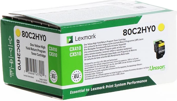 Toner, Lexmark, 80C2HY0, rendiment 3000 faqe, XXL, e verdhë