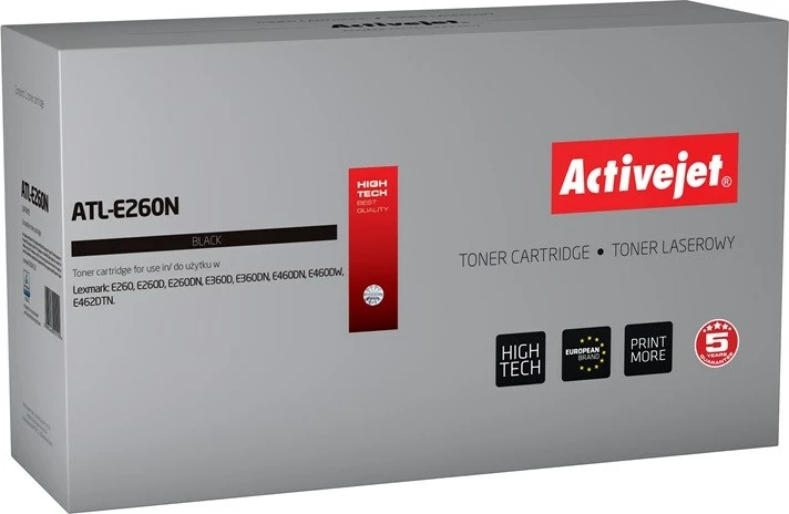 Toner zëvendësues Activejet ATL-E260N për Lexmark, i zi