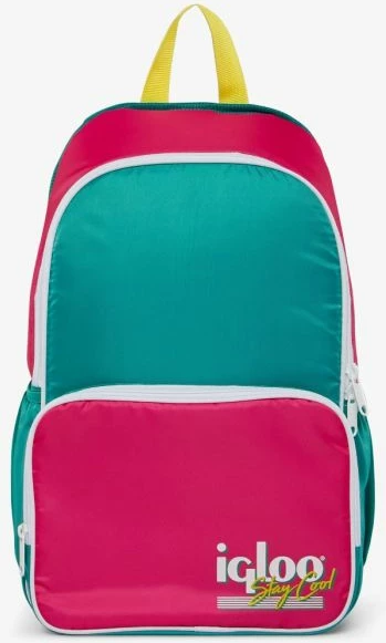 çantë ftohëse shpinore IGLOO Soft Retro Backpack, 20 kanaçe, 27.94×17.78×45.72 cm, rozë