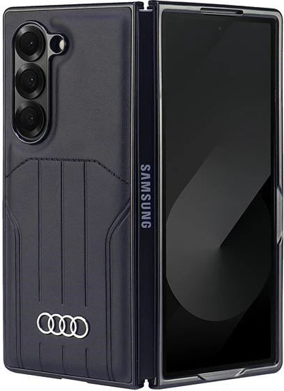 Mbështjellës Audi Synthetic Leather MagSafe për Samsung Galaxy Z Fold 6, i zi