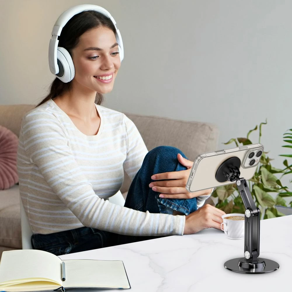 Mbajtës tavoline për celular Tech-Protect DPT100 me magnet MagSafe, i zi