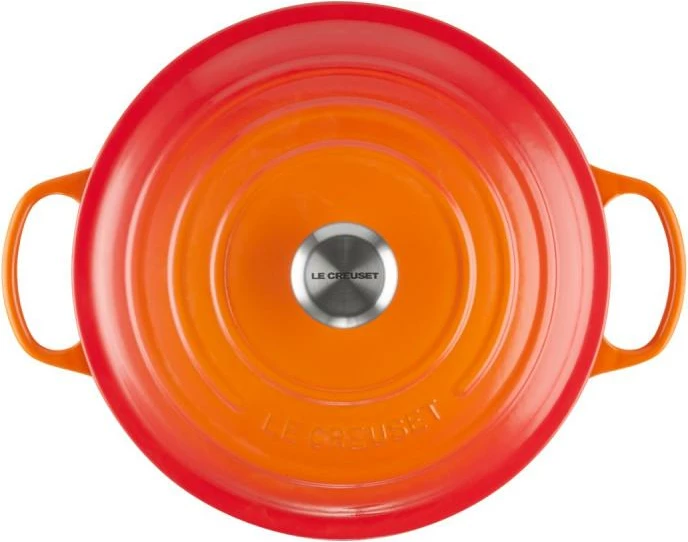 tenxhere gize me kapak, Le Creuset Signature Roaster 22 cm (21177220902430), e rrumbullakët, e kuqe