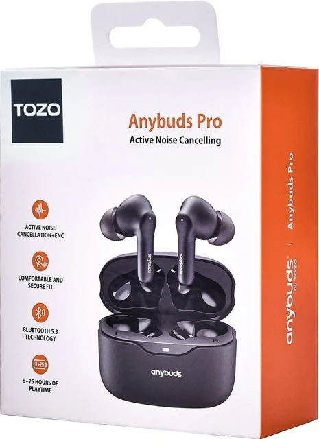 Kufje TOZO Anybuds Pro, TWS, Bluetooth, USB Type-C, Zezë