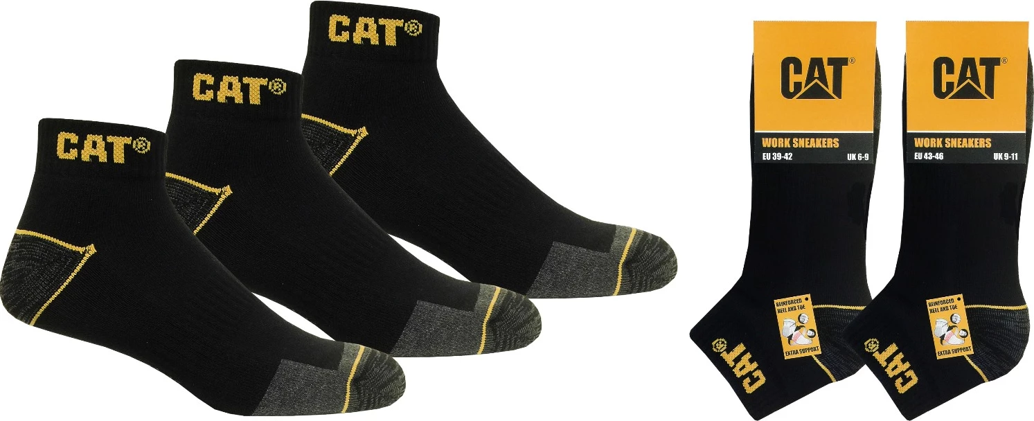 Çorape pune CAT ZCM0893, nr. 47-50, set 3 palë, të zeza