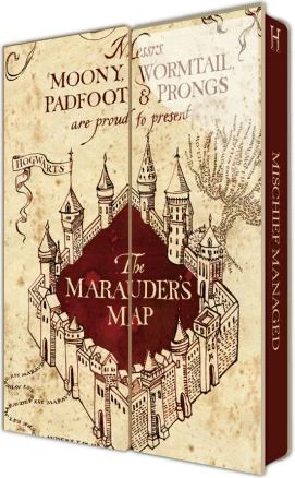 Fletore BLUE SKY Harry Potter Marauder's Map A5, 80 faqe, hardcover, me mbyllje magnetike, bezhë