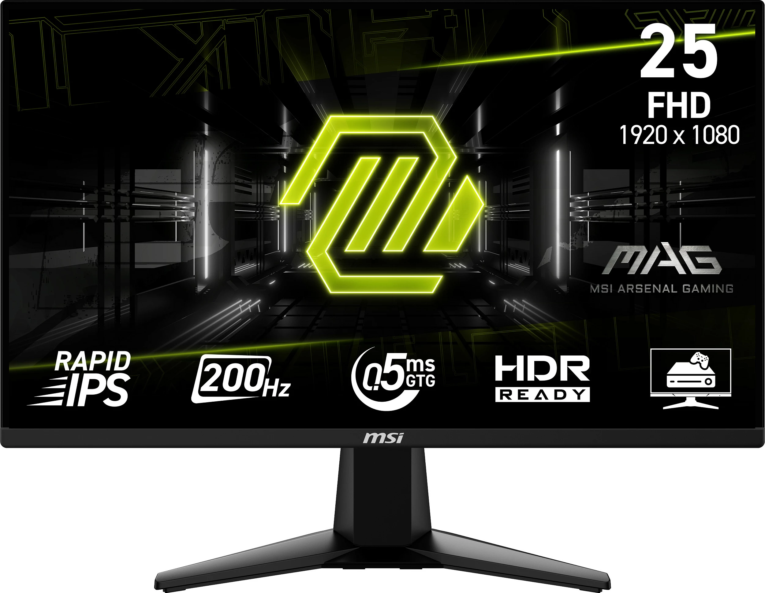 Monitor MSI 9S6-3BC21M-043 24.5" Full HD, Rapid IPS, 200Hz, 0.5ms, FreeSync Premium, HDR, i zi