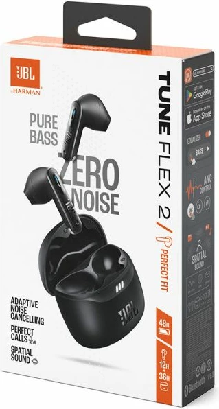 Kufje wireless JBL Tune Flex 2 me mikrofon, Bluetooth 5.3, ANC, IP54, zi