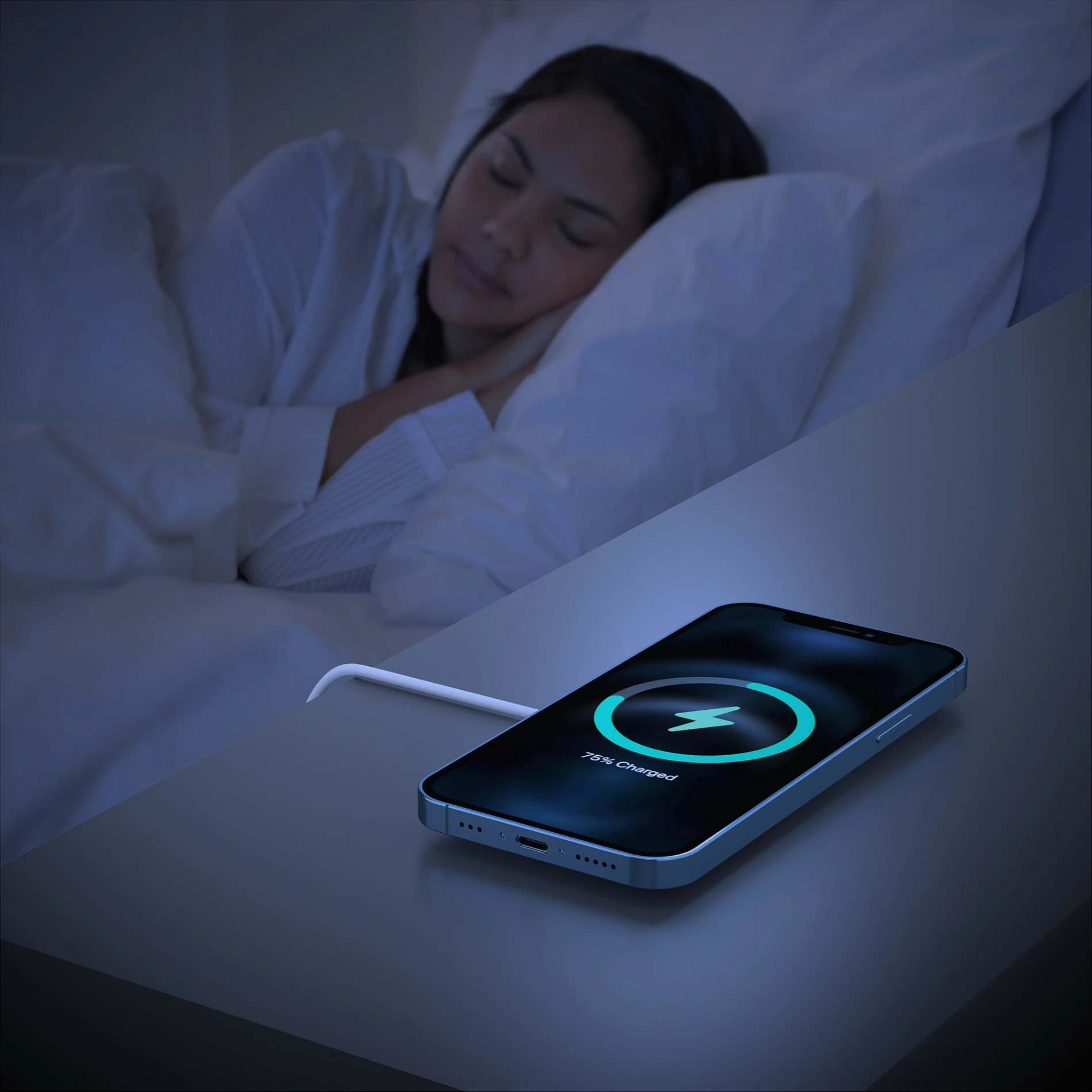 Karikues wireless Realpower PC-MagSet, USB-C PD 20W, i bardhë