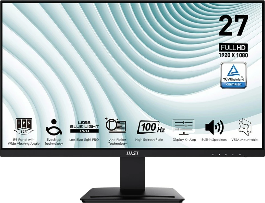 Monitor MSI PRO MP273A, 27", FHD, 100Hz, IPS, i zi