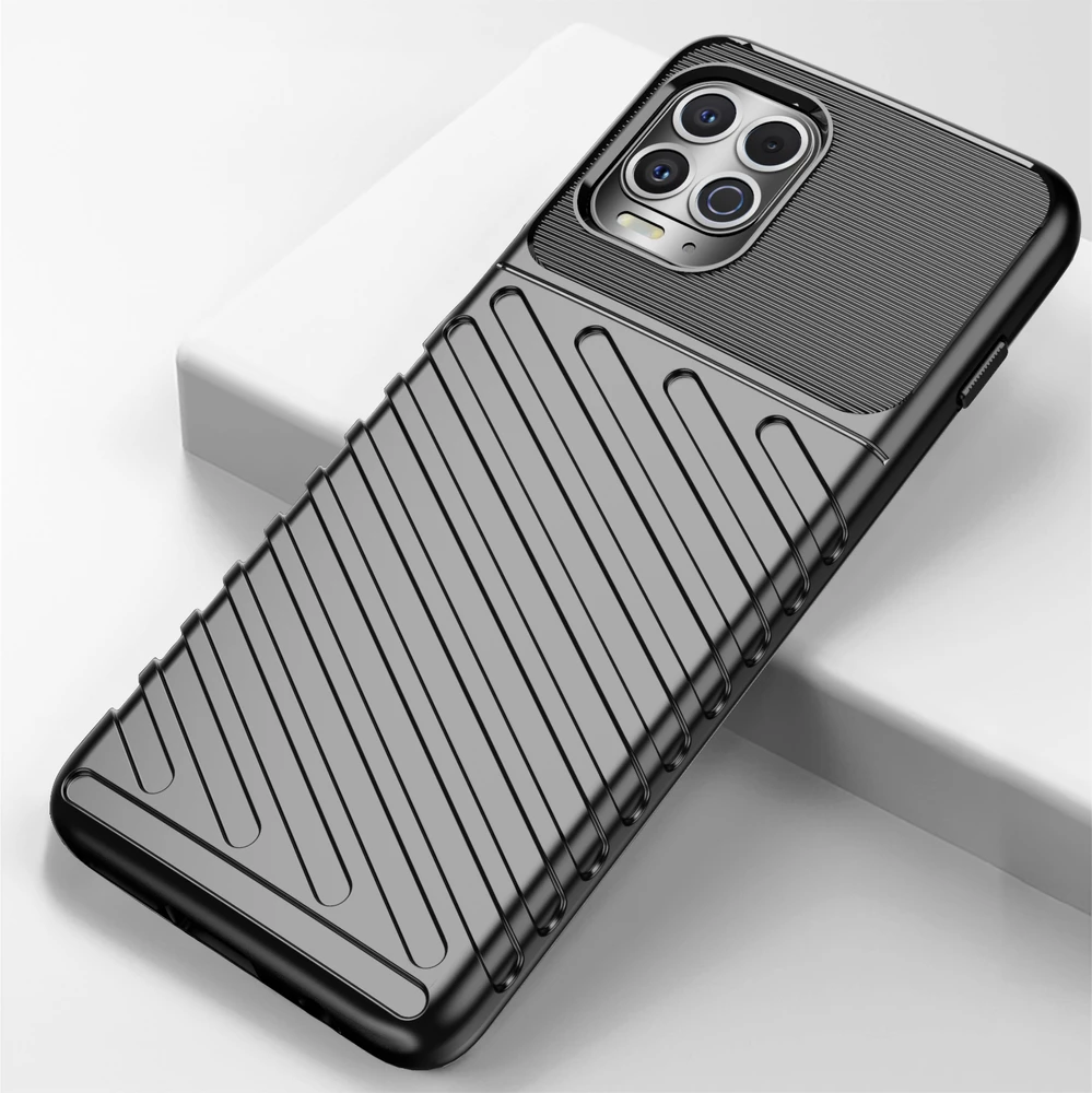 Mbështjellës Hurtel Thunder Case për Motorola Moto G100 / Edge S, TPU, i zi