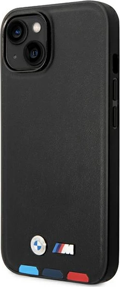 Mbështjellës BMW BMHMP14M22PTDK për iPhone 14 Plus 6.7", lëkurë, MagSafe, zi