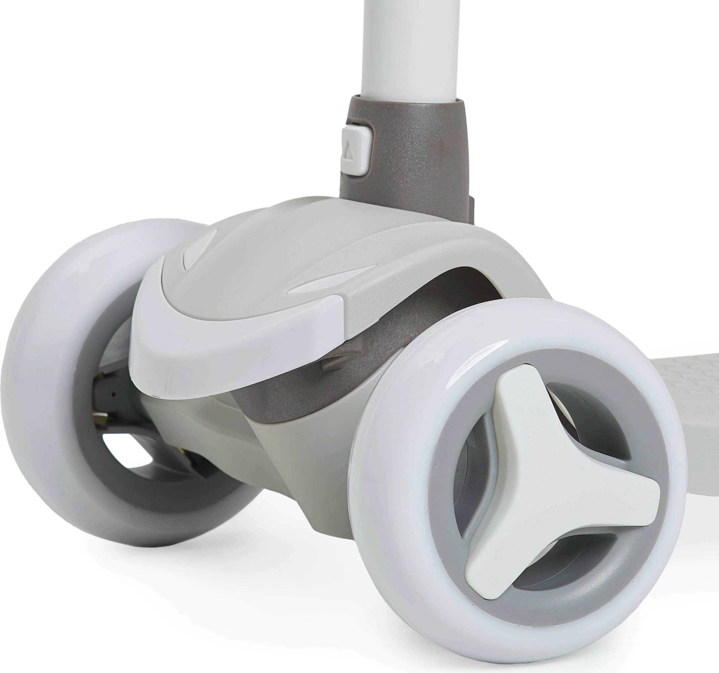 Skuter me 3 rrota Blackwheels Blink, rrota LED 110/70 mm, i palosshëm, timon i rregullueshëm 61-75 cm, bezhë