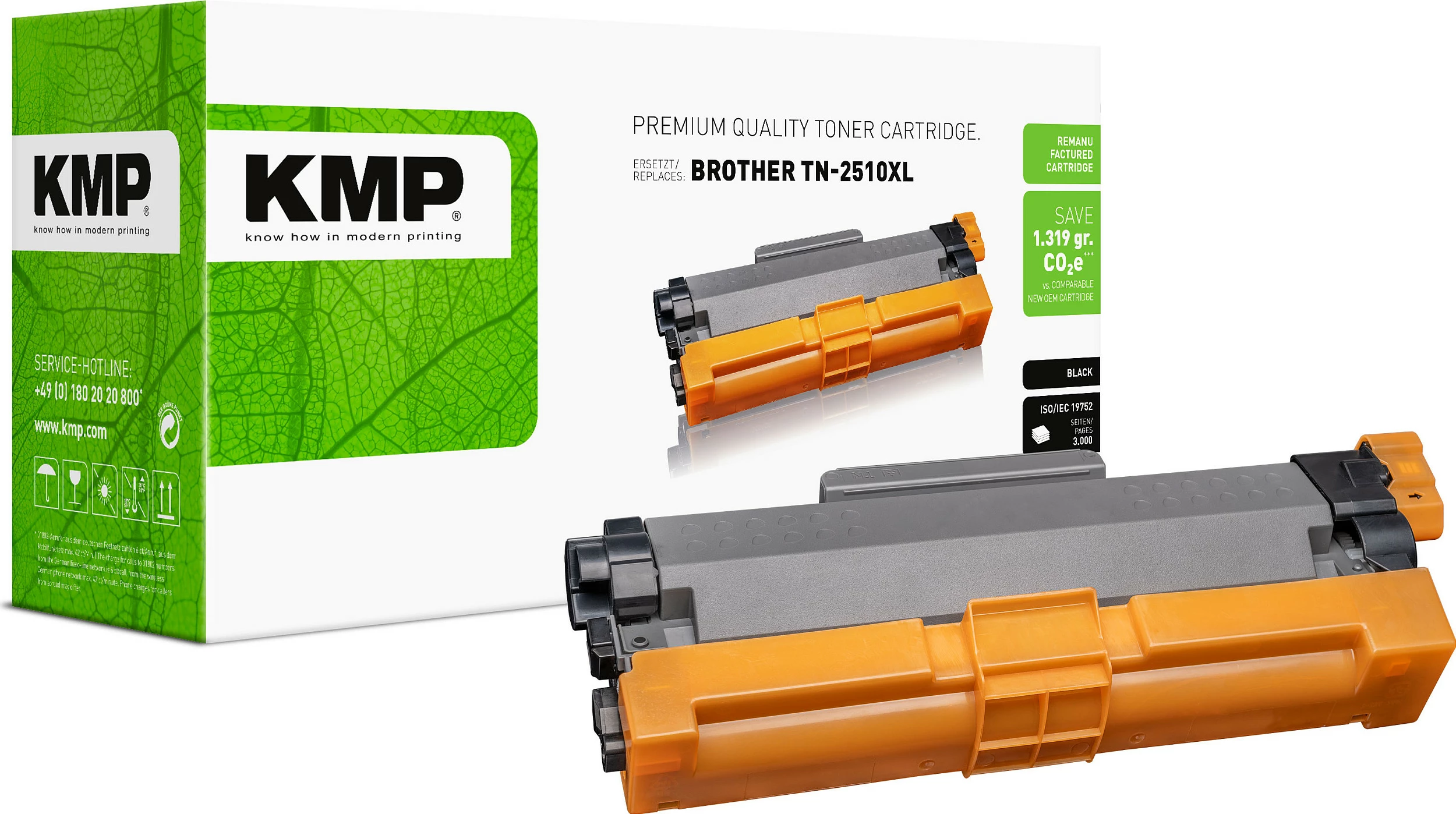 Toner KMP 1270 (zëvendësim Brother TN2510XL), 3000 faqe, i zi