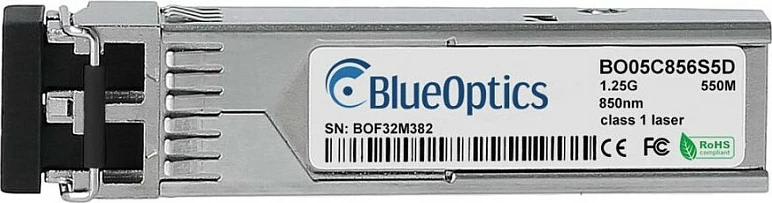 Modul transceiver SFP BlueOptics FG-TRAN-SX-BO, 1.25Gbps, MMF, LC, 850nm, 550m, nikel