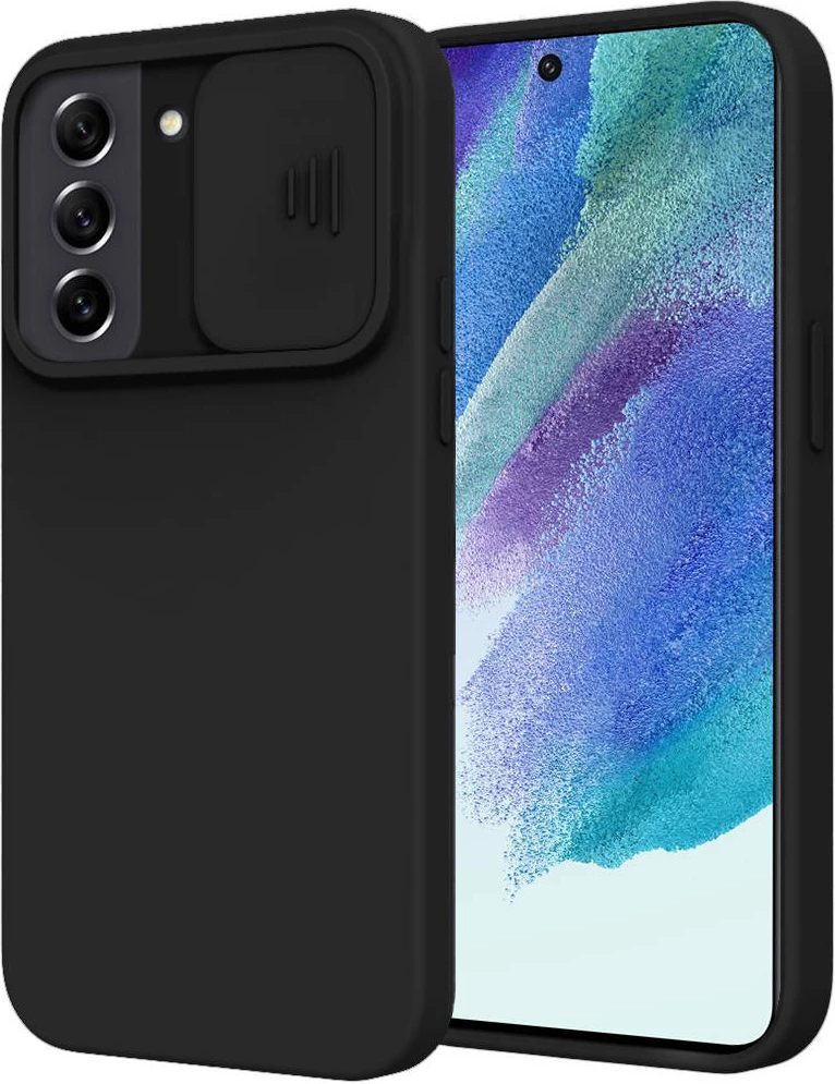 Mbështjellës silikoni ONASI për Samsung Galaxy S23 Plus 5G, me mbrojtëse lente kamere, i zi