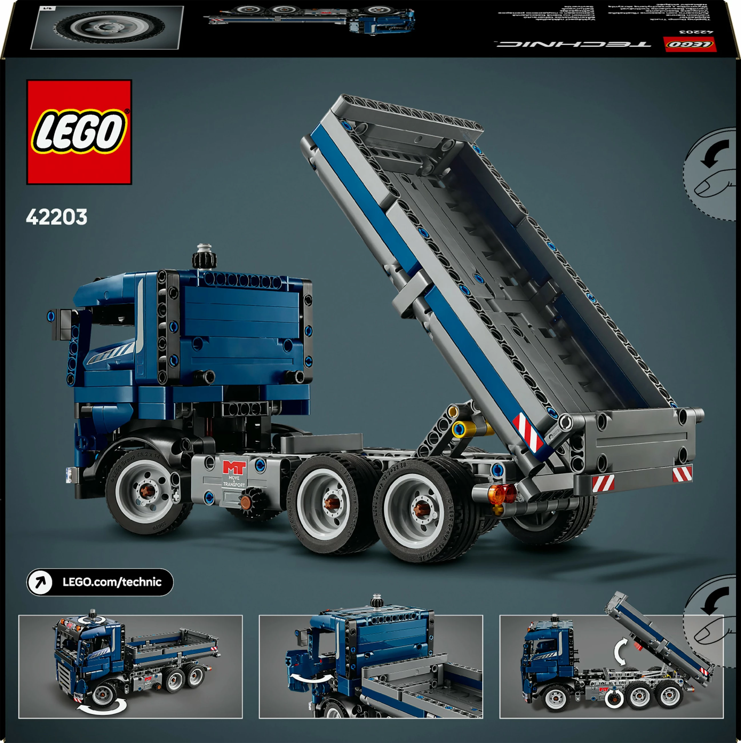 Set ndërtimi LEGO Technic Tipping Dump Truck, 462 pjesë, shumëngjyrësh