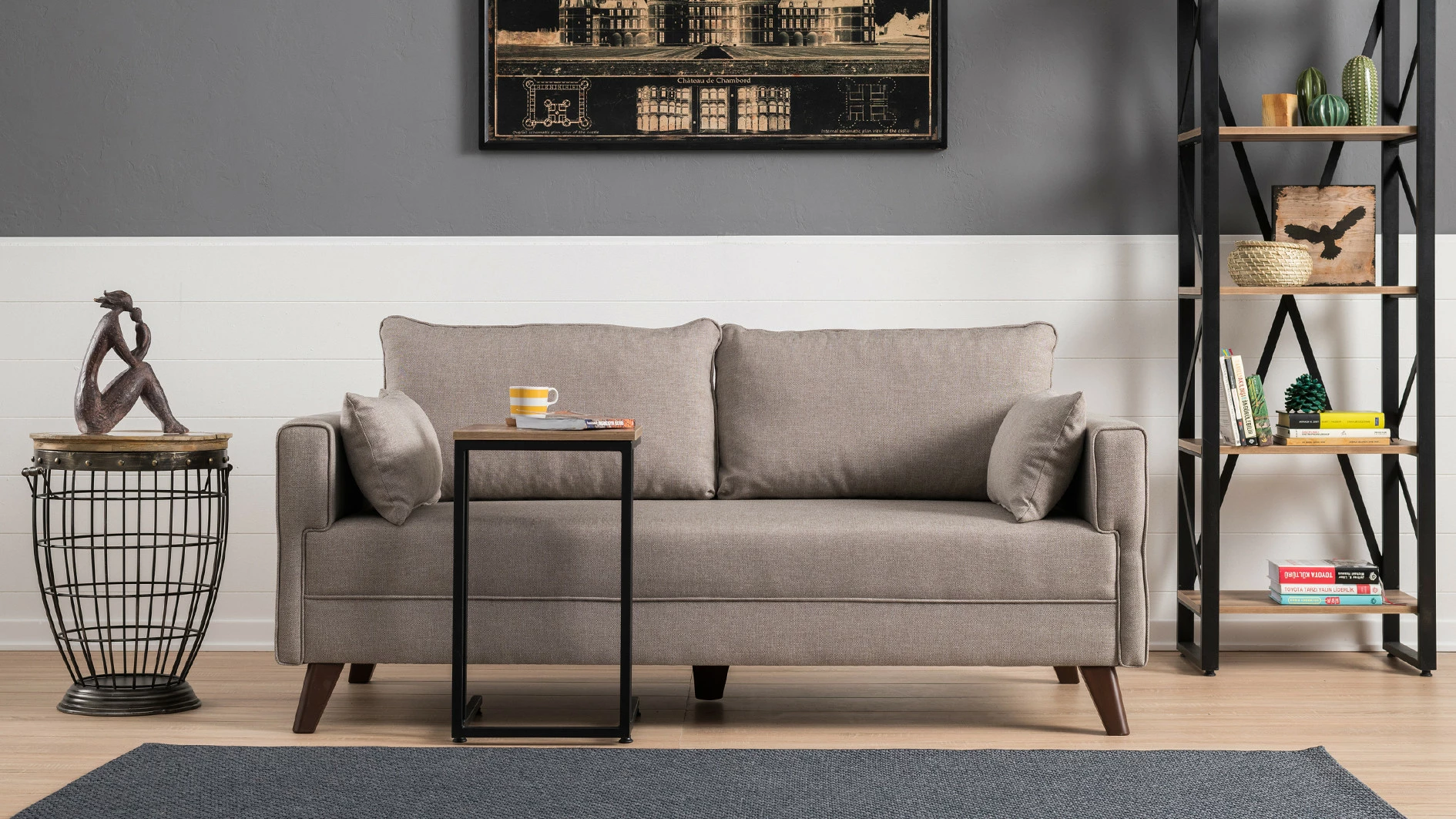 Divan dy ulëshe Atelier del Sofa, Bella, krem