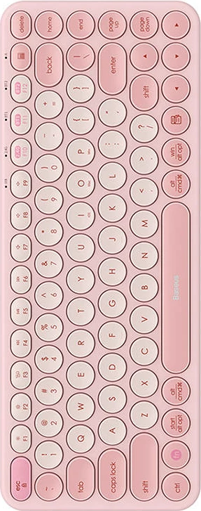 Tastierë wireless Baseus K01A, tri-modesh, baby pink