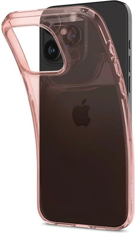 Mbështjellës Spigen Crystal Flex për iPhone 15 Pro Max, Rozë/Transparent