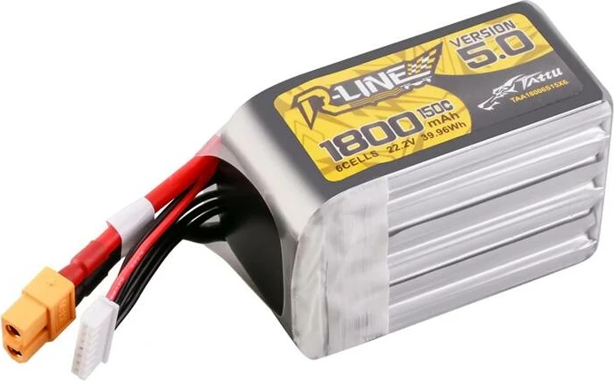 Bateri LiPo, Tattu, R-Line Version 5.0 6S 1800mAh 22.2V 150C, me lidhës XT60