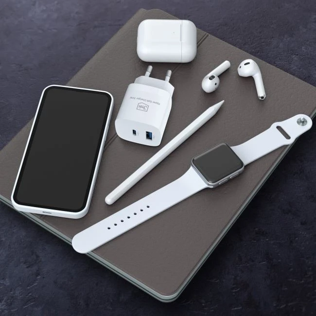 Karikues USB-A/USB-C, 3MK Hyper GaN, 33W, i bardhë 