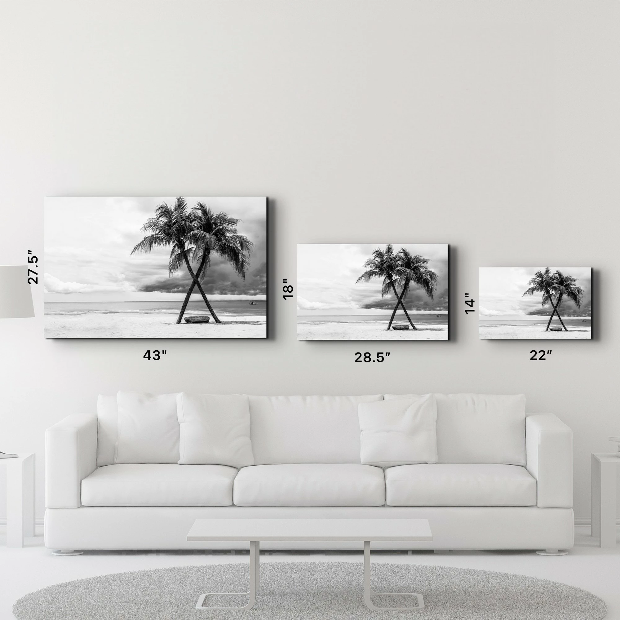 Pikturë dekorative prej xhami të temperuar, Wallity OGLS-1045, 46x72cm