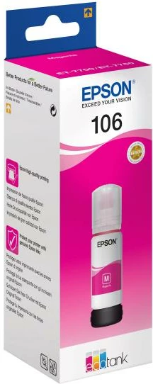 Bojë printeri, Epson, 106 C13T00R340, 70 ml, magenta