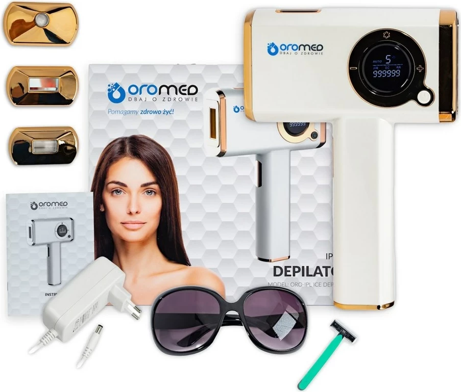 Depilator lazer Oromed ORO-IPL ICE, për trup dhe flokë, i artë