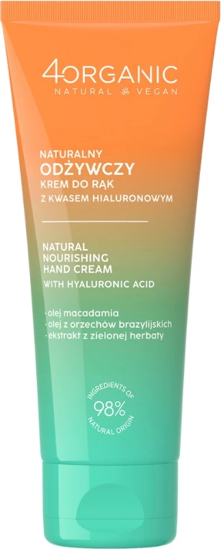 Krem për duar 4organic Natural Nourishing me acid hialuronik 75ml
