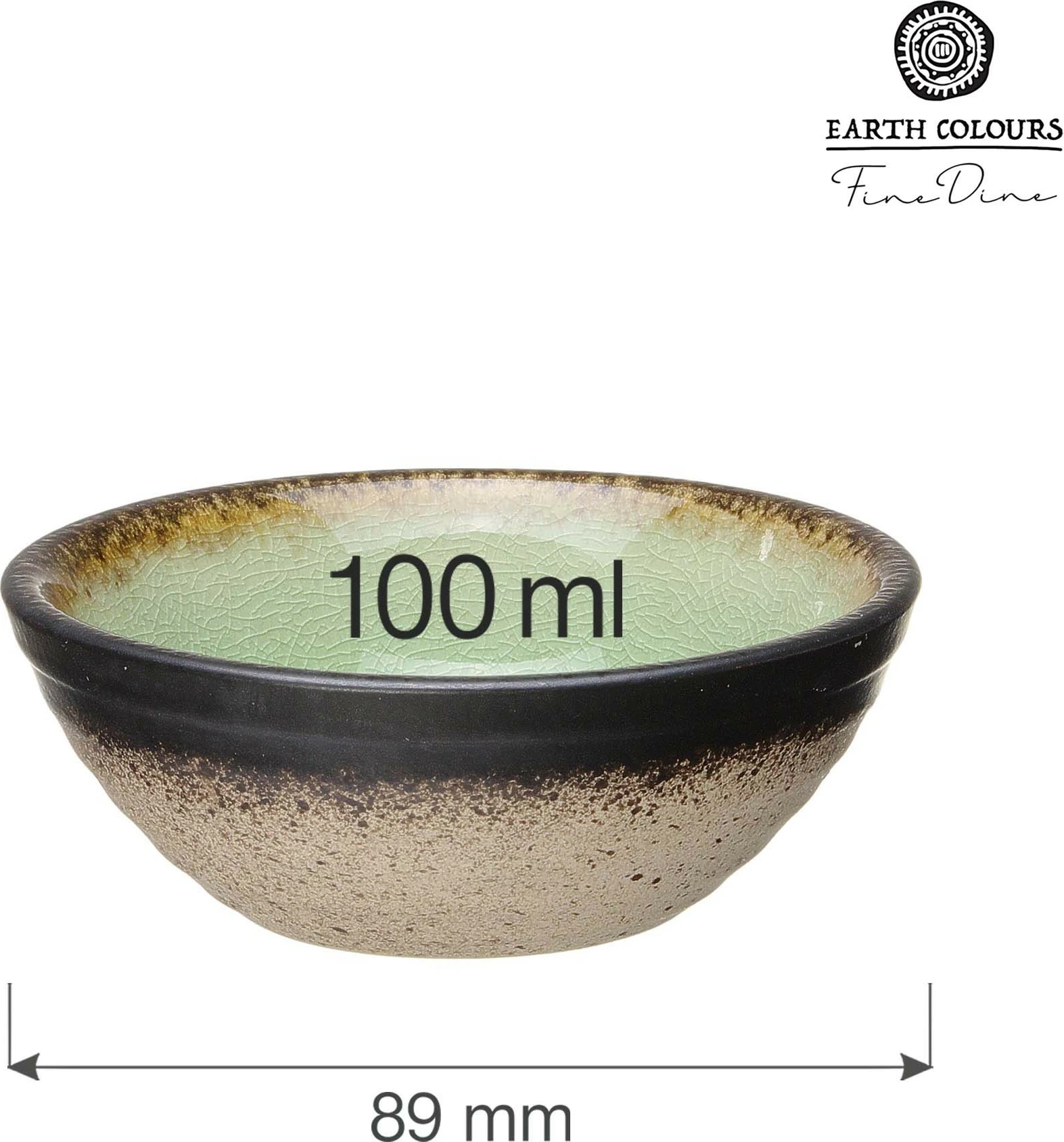 Tas për dip Fine Dine Beryl 89 mm 100 ml, gjelbër, set 3 copë