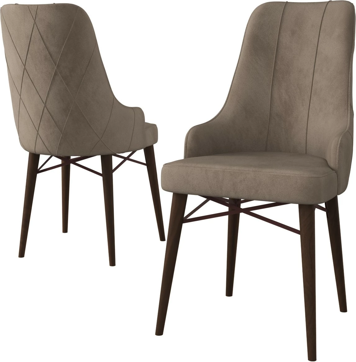 Set karrigesh (2 copë), Hanah Home, Neta, kapuçino, kafe