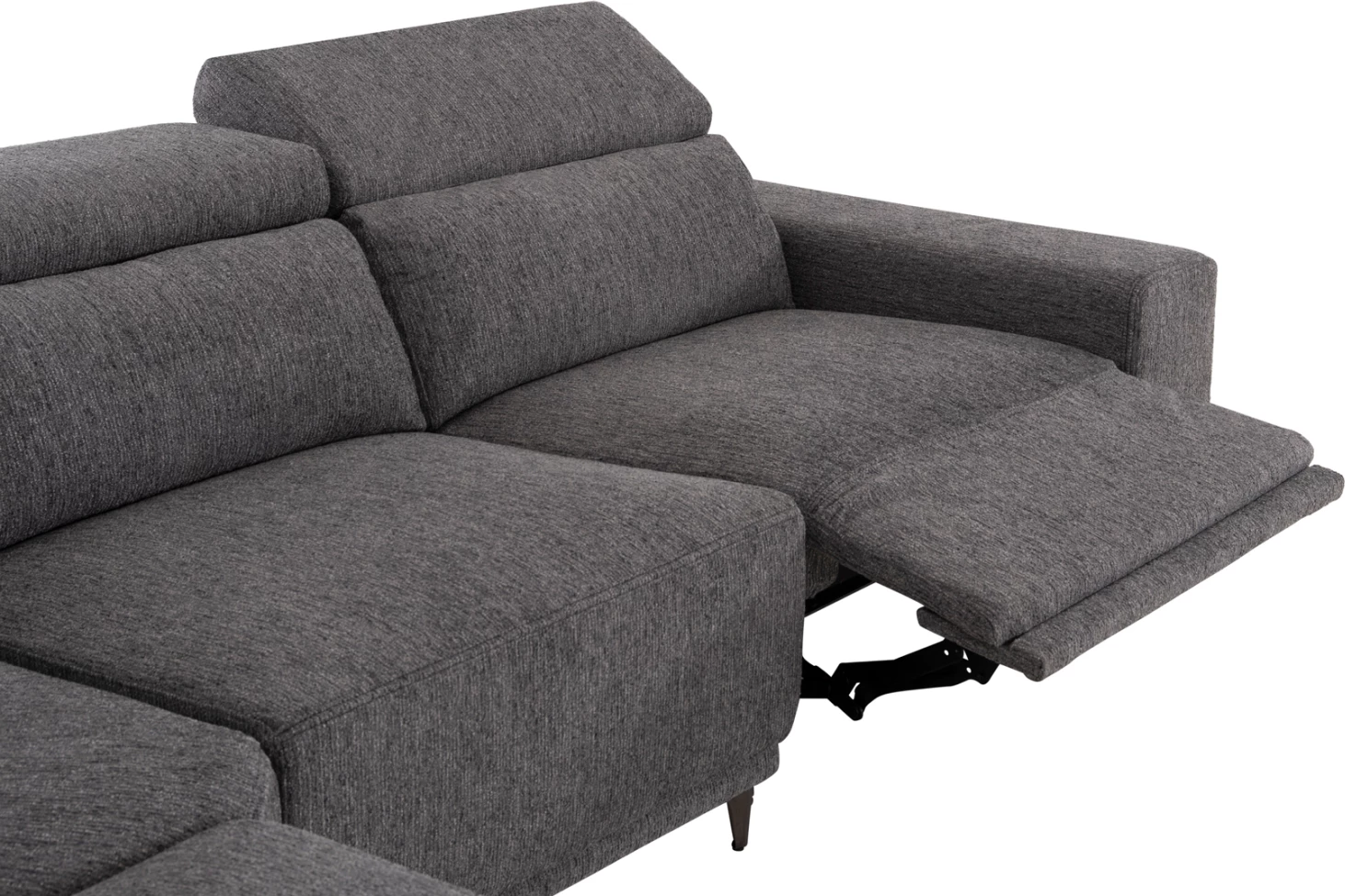 Këndore e majtë me 5 ulëse, me recline, ngjyrë gri, LUNARIS CD3316.01L, 307x267x94cm