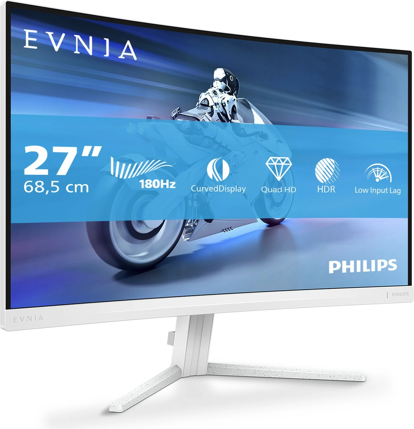 Monitor Philips Evnia 5000 27M2C5501/00, 27", Quad HD, i bardhë