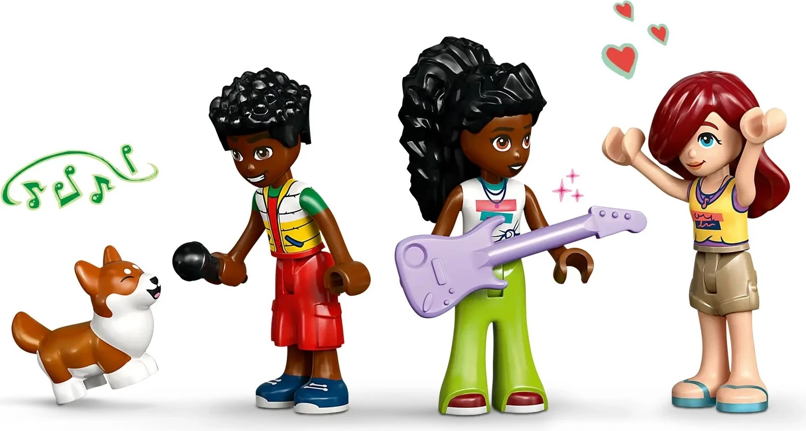 Set LEGO Friends Music Store & Apartment 42653, 3 minifigura, për fëmijë 7+