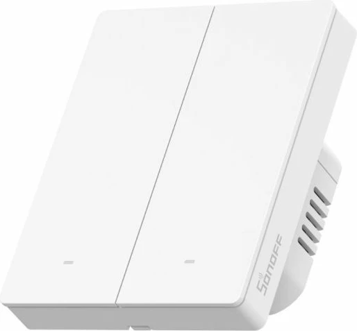 Switch muri smart SONOFF ZBM5-2C-86W Zigbee 3.0 (Type 86), i bardhë