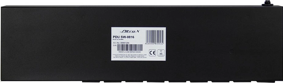 PDU Inter-Tech SW-0816, shirit rryme i kontrollueshëm, 8 dalje IEC, 1U rack
