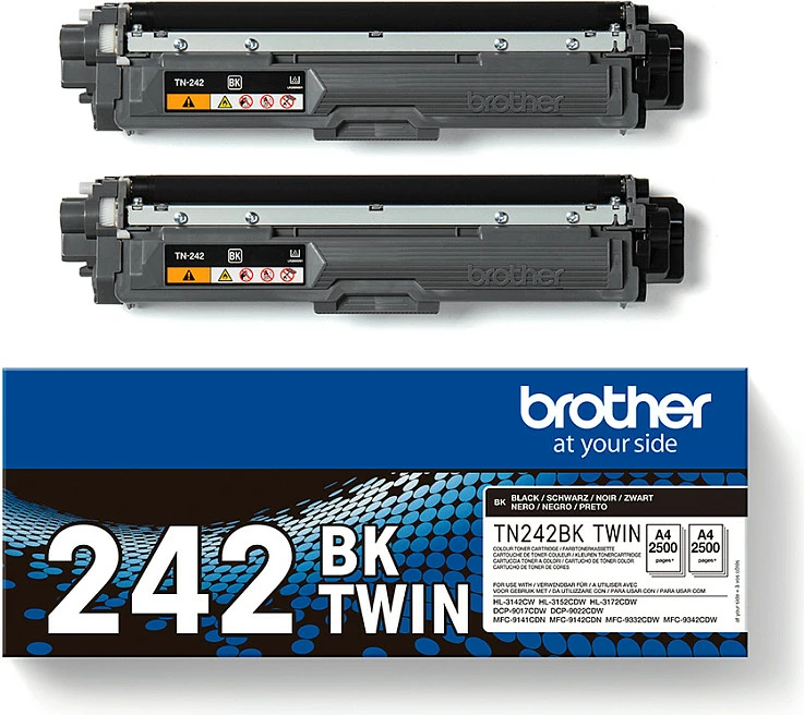 Toner Brother TN-242BK Twin Pack, 2 copë, 2500 faqe, i zi