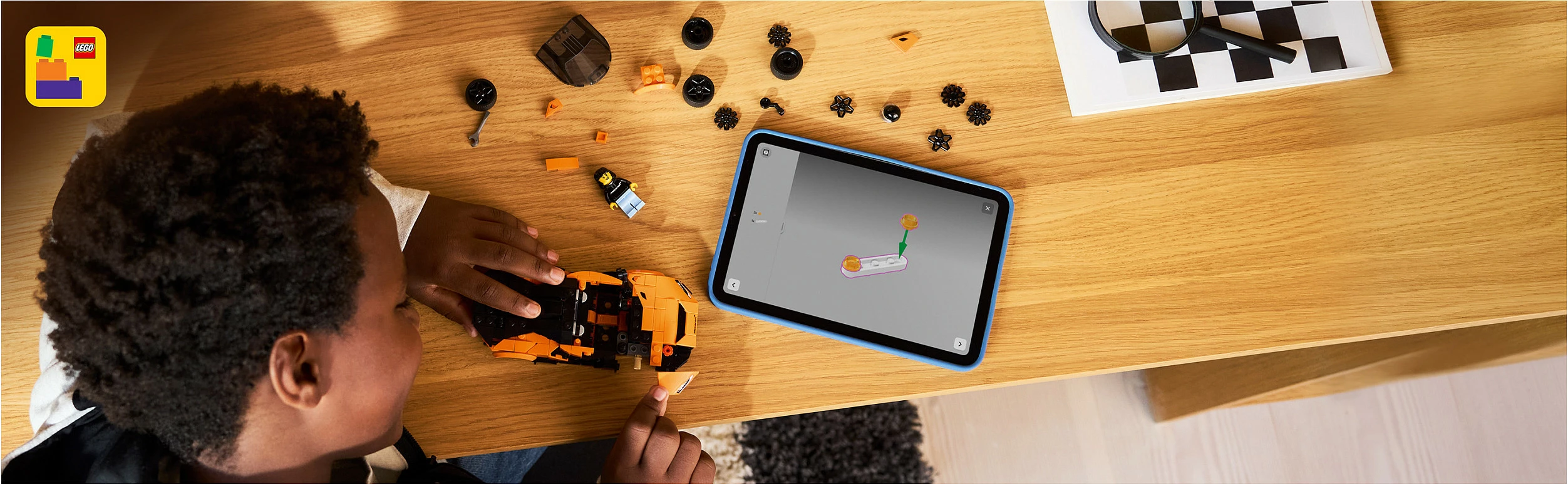 Set ndërtimi LEGO Speed Champions McLaren W1 77257, 287 copë, 9+, portokalli/zi