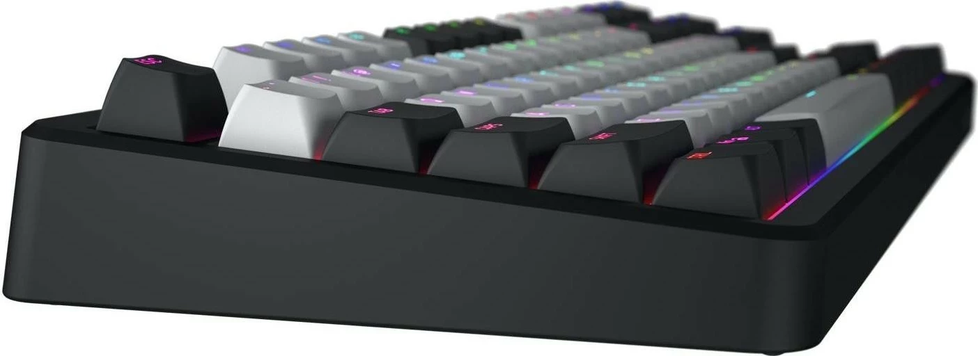 Tastierë Hator Rockfall 3 TKL, mekanike, RGB, wireless/USB-C, e zezë-bardhë