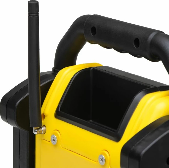 Radio portative ADLER AD1911, Bluetooth 5.1, FM, 10 W, IPX54, AUX, furnizim me rrymë ose 6x R14, verdhë/zezë