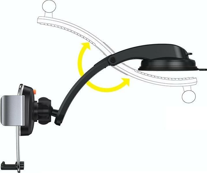 Mbajtës telefoni për makinë Baseus Easy Control Clamp SUYK000-001, i zi