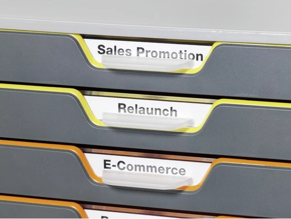 Kuti me sirtarë Durable VARICOLOR 10, plastikë, shumëngjyrëshe, 10 sirtarë