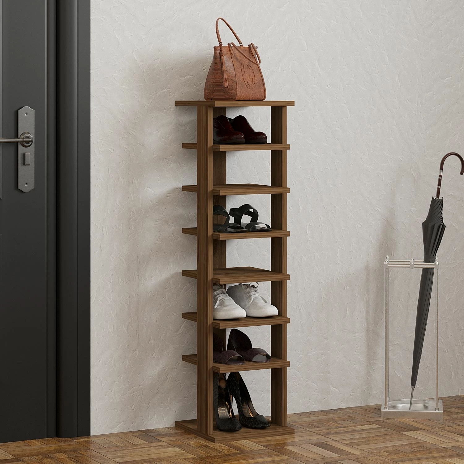 Dollap këpucësh Skye Decor, ngjyrë arre, Ayka