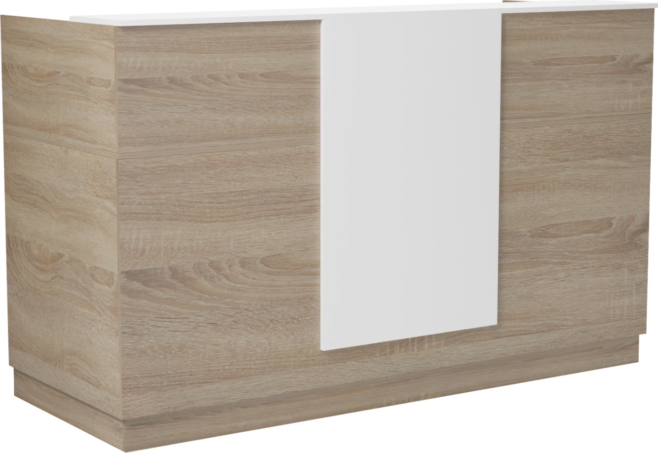 Tavolinë recepsioni KRONIC, melaminë sonoma/bardhë, FH2156.01, 180x70x110 cm
