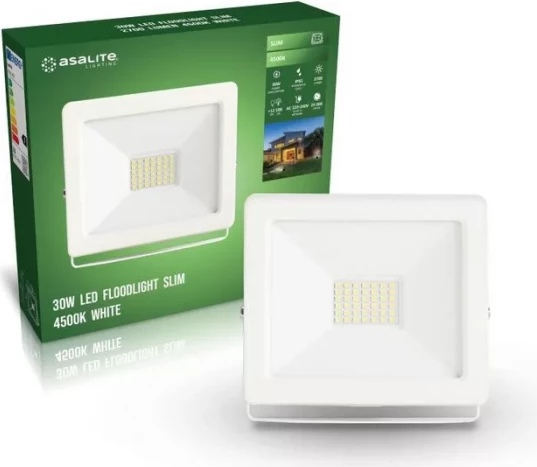 Reflektor LED Asalite ASAL0295 30W 4500K 2700 lm IP65, i bardhë