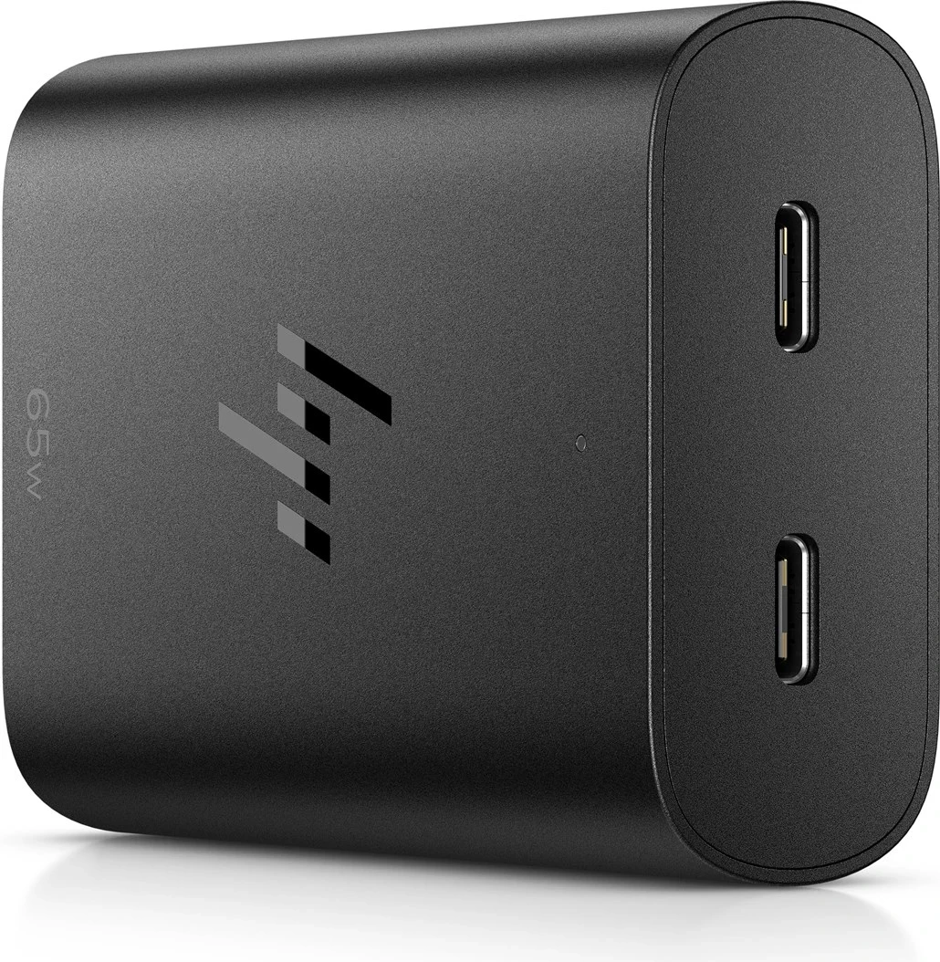 Karikues për laptop HP GaN, USB-C, 65W, i zi