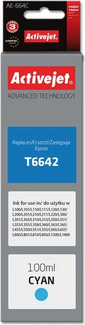 Bojë printeri ACTIVEJET T6642 (AE-664C) 100ml, cian