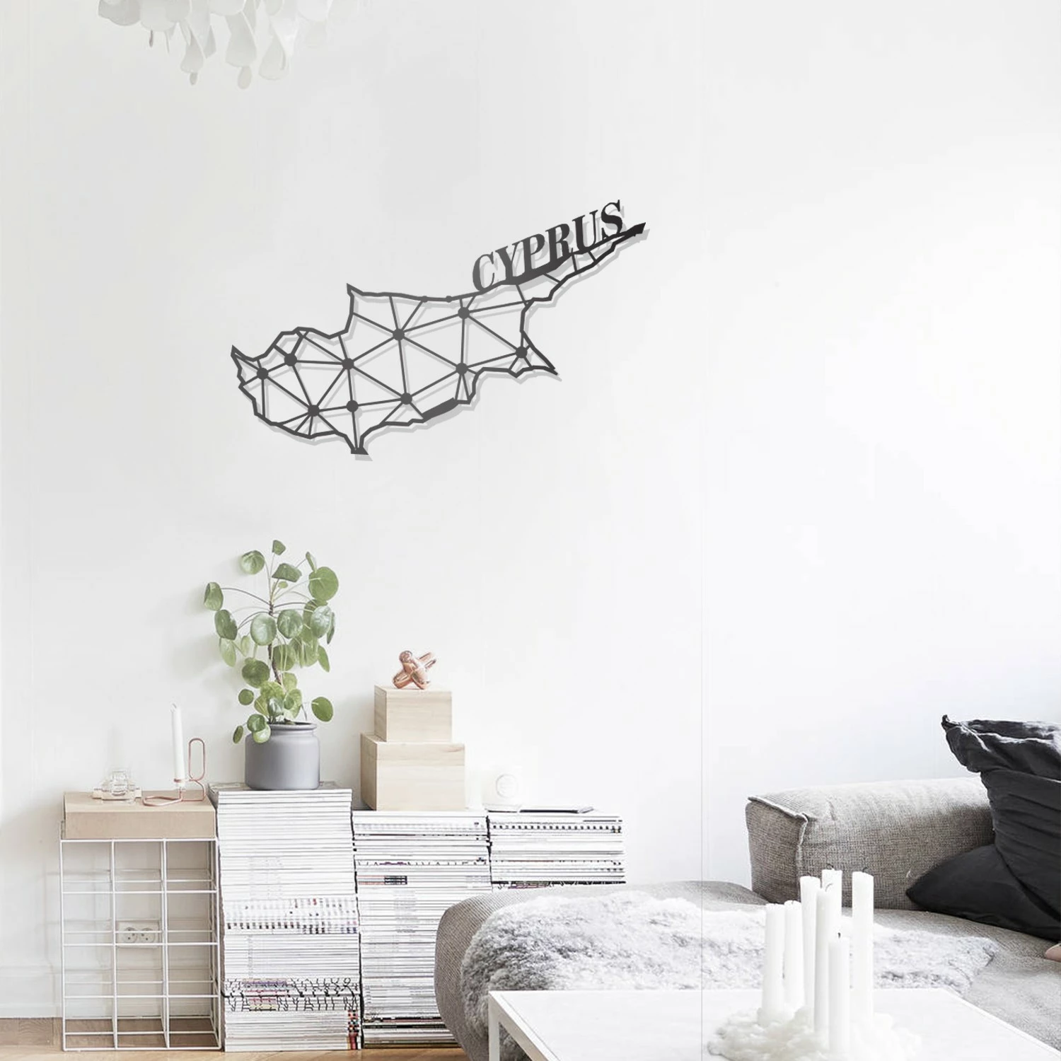 Aksesor dekorativ metalik për mur, Wallity, Qipro