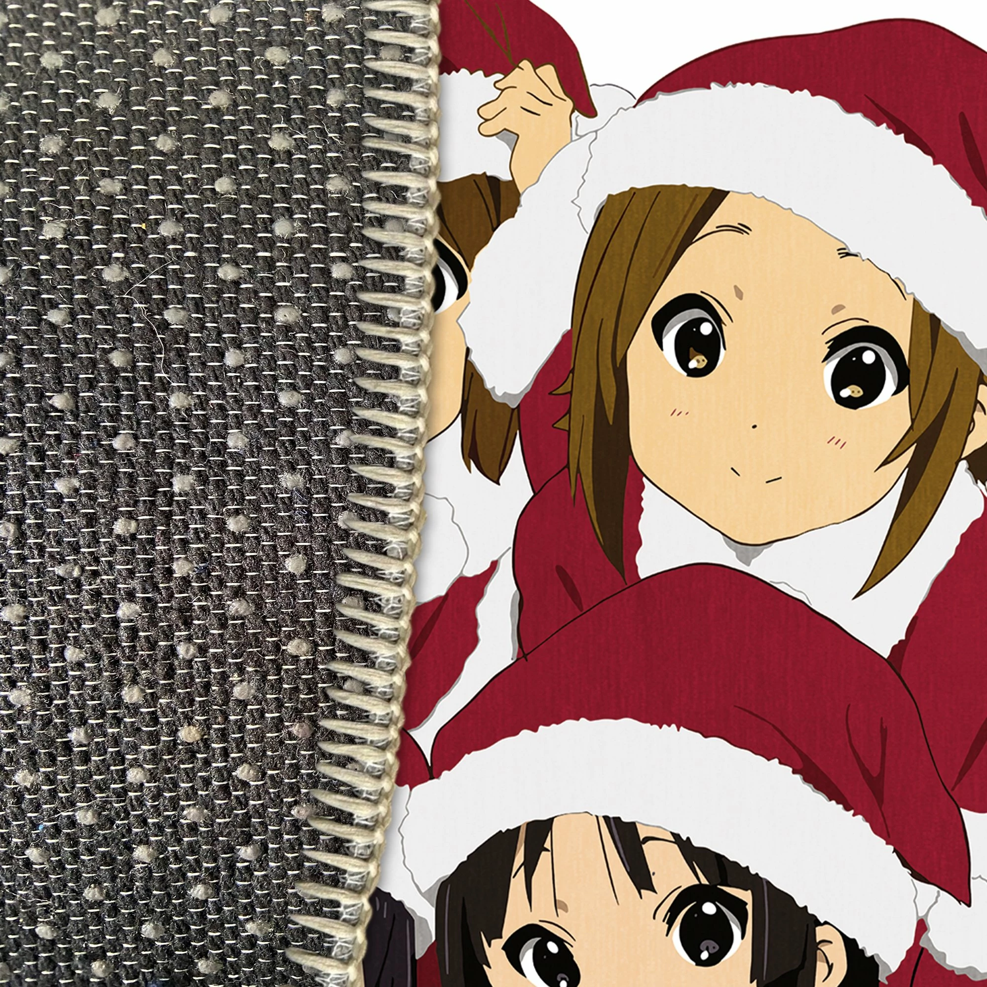 Qilim i rrumbullakët, dizajn anime me veshje të Babagjyshit, i bardhë dhe i kuq, 120x120cm, Woobtny0510